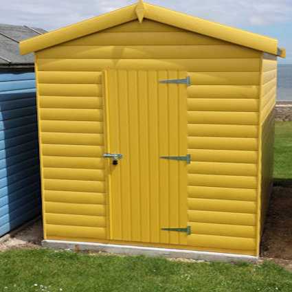 single door beach hut at dovercourt